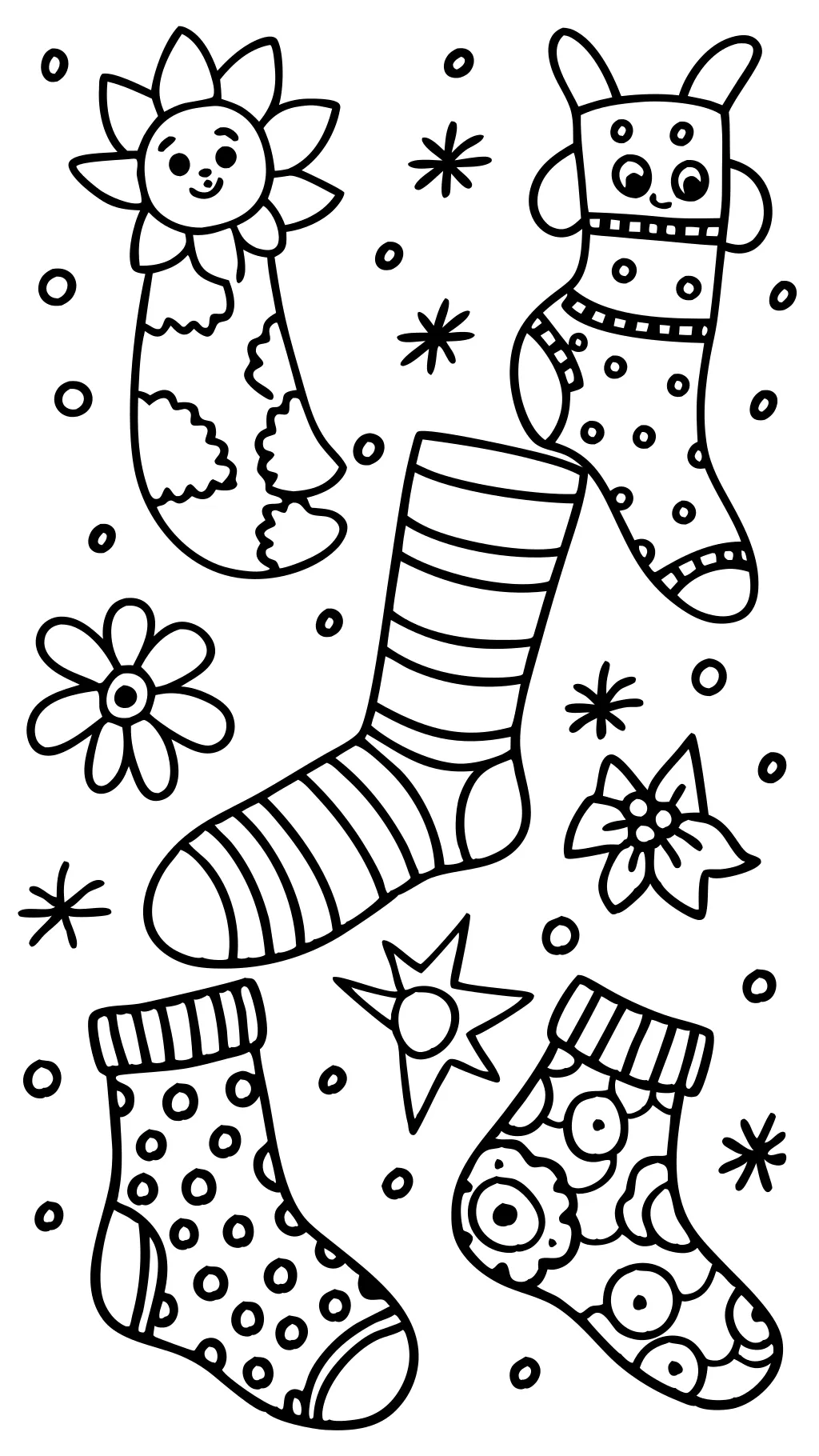 coloring page of socks